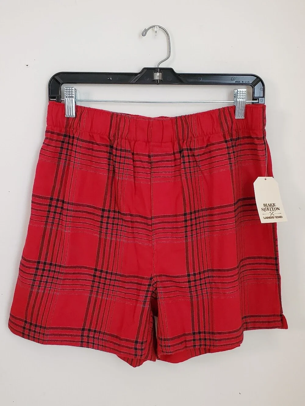 NWT Blake Shelton X Lands End Buffalo Plaid Flannel Boxer Shorts